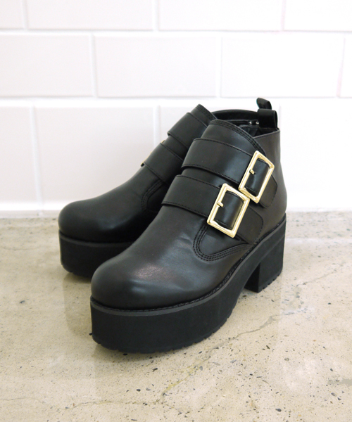 goocy（グーシー）の「ボリュームブーツ（ブーツ・レディース・クリアブラック/ブラック・36/38/37）」の2枚目の写真