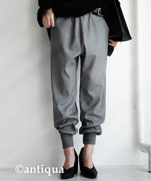 antiqua（アンティカ）の「裾リブテーパードパンツ（その他パンツ・レディース・ブラック/ブラウン系その他/グレー/ベージュ・S/M/L）」の22枚目の写真