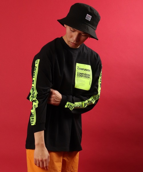 SUGGESTION（サジェッション）の「【SUGGESTION】袖蛍光ライン ビッグ