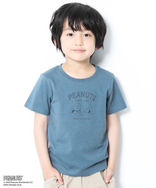 devirock（デビロック）の「PEANUTS スヌーピー柄Tシャツ（Tシャツ/カットソー・キッズ・パープル系その他/ブルーグレー/ホワイト・150cm/130cm/120cm/110cm/140cm/100cm/160cm）」の3枚目の写真