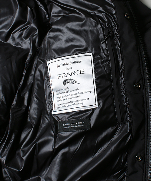 NANO universe（ナノユニバース）の「西川ダウンジャケット（ダウンジャケット/コート・メンズ・ブラック/カーキ/ネイビー・X-LARGE/SMALL/MEDIUM/LARGE）」の14枚目の写真