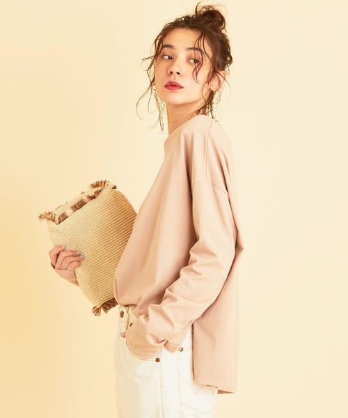 BEAUTY&YOUTH UNITED ARROWS（ビューティーアンドユースユナイテッドアローズ）の「BY∴ ボートネックロングスリーブカットソーо（Tシャツ/カットソー・レディース・オフホワイト/コバルトブルー/ベージュ・FREE）」の2枚目の写真