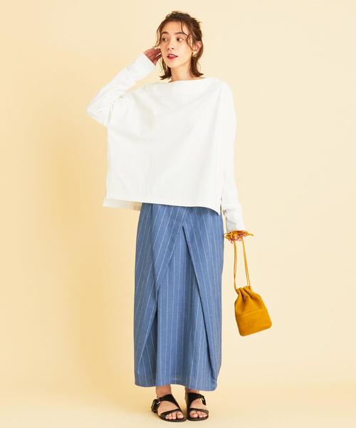 BEAUTY&YOUTH UNITED ARROWS（ビューティーアンドユースユナイテッドアローズ）の「BY∴ ボートネックロングスリーブカットソーо（Tシャツ/カットソー・レディース・オフホワイト/コバルトブルー/ベージュ・FREE）」の7枚目の写真