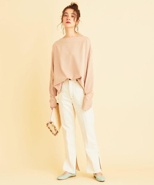 BEAUTY&YOUTH UNITED ARROWS（ビューティーアンドユースユナイテッドアローズ）の「BY∴ ボートネックロングスリーブカットソーо（Tシャツ/カットソー・レディース・オフホワイト/コバルトブルー/ベージュ・FREE）」の16枚目の写真