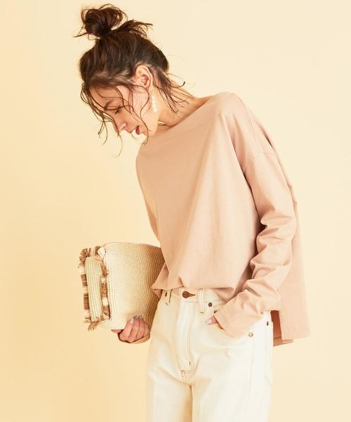 BEAUTY&YOUTH UNITED ARROWS（ビューティーアンドユースユナイテッドアローズ）の「BY∴ ボートネックロングスリーブカットソーо（Tシャツ/カットソー・レディース・オフホワイト/コバルトブルー/ベージュ・FREE）」の17枚目の写真