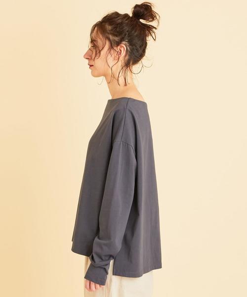 BEAUTY&YOUTH UNITED ARROWS（ビューティーアンドユースユナイテッドアローズ）の「BY∴ ボートネックロングスリーブカットソーо（Tシャツ/カットソー・レディース・オフホワイト/コバルトブルー/ベージュ・FREE）」の20枚目の写真