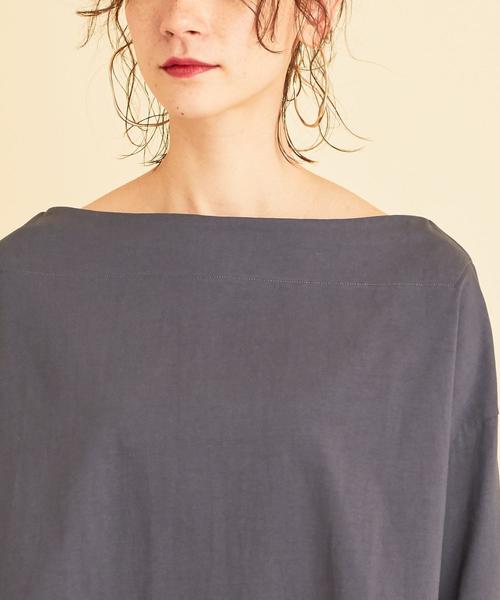 BEAUTY&YOUTH UNITED ARROWS（ビューティーアンドユースユナイテッドアローズ）の「BY∴ ボートネックロングスリーブカットソーо（Tシャツ/カットソー・レディース・オフホワイト/コバルトブルー/ベージュ・FREE）」の9枚目の写真