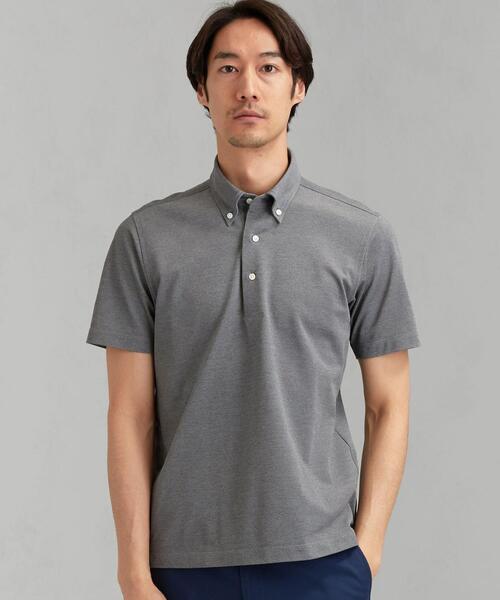 green label relaxing（グリーンレーベルリラクシング）の「ET D/C バーズアイ ボタンダウン SS ポロシャツ ＜ 機能性生地 / 吸水速乾・抗菌 ＞（ポロシャツ・メンズ・コバルトブルー/ホワイト/ライトブルー/レッド/ダークグレー/ネイビー/ダークブラウン・M/S/XL/L）」の3枚目の写真