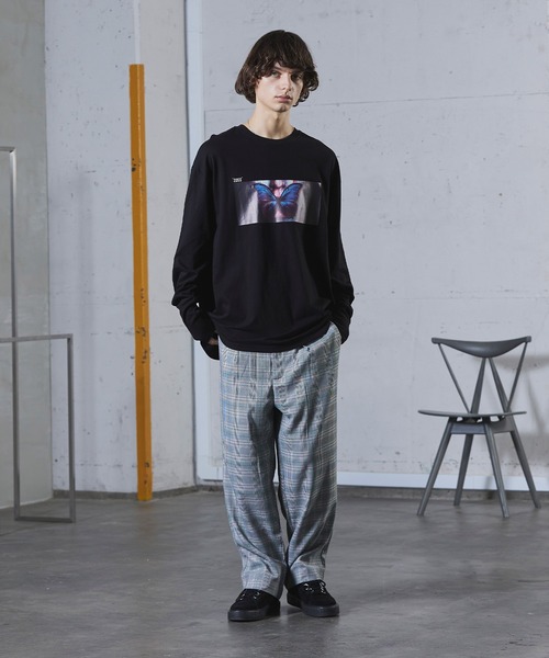 act'm(アクトム)の「act'm オーバーサイズ バタフライプリント 長袖 カットソー(Tシャツ/カットソー・メンズ・ホワイト/ブラック/オレンジ・1/2/3)」の11枚目の写真