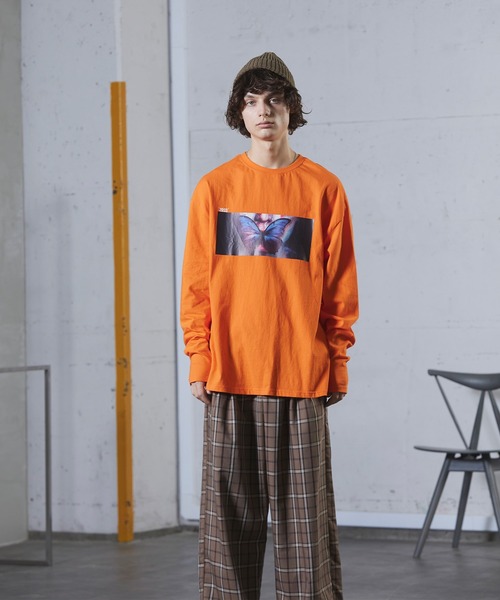act'm(アクトム)の「act'm オーバーサイズ バタフライプリント 長袖 カットソー(Tシャツ/カットソー・メンズ・ホワイト/ブラック/オレンジ・1/2/3)」の17枚目の写真
