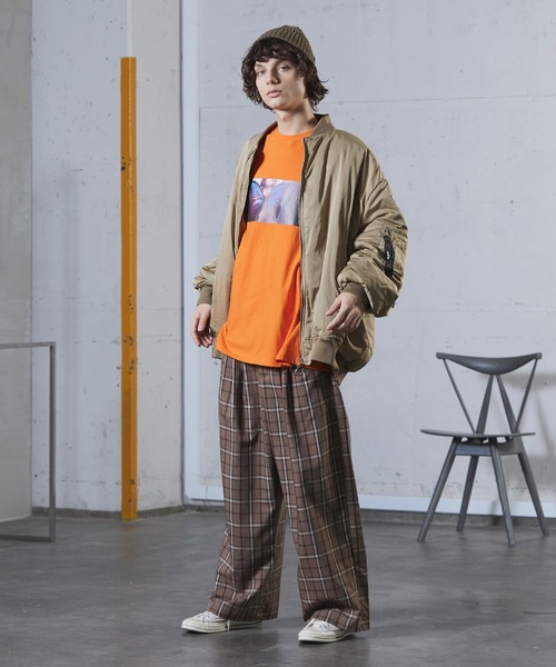 act'm(アクトム)の「act'm オーバーサイズ バタフライプリント 長袖 カットソー(Tシャツ/カットソー・メンズ・ホワイト/ブラック/オレンジ・1/2/3)」の20枚目の写真