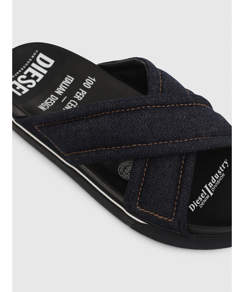 DIESEL（ディーゼル）の「メンズ デニム スニーカーソール サンダル 