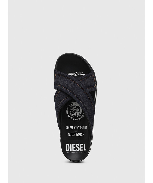 DIESEL（ディーゼル）の「メンズ デニム スニーカーソール サンダル 
