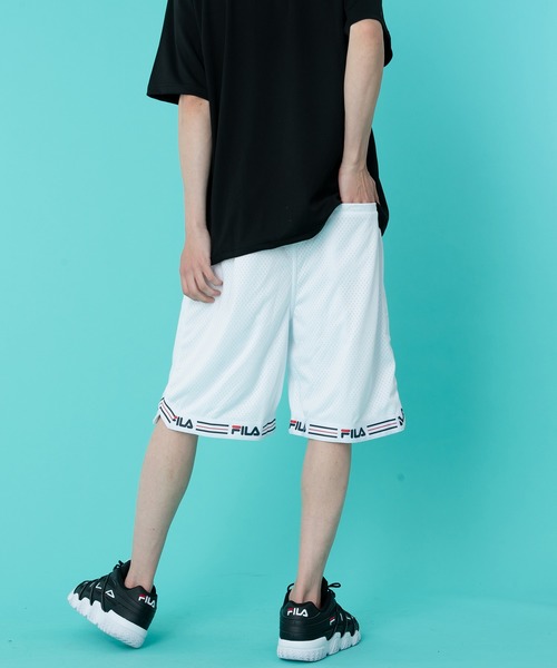 FILA(フィラ)の「【FILA/フィラ】ブランドロゴ メッシュ ハーフパンツ/ショートパンツ(その他パンツ・メンズ・ホワイト/ブラック/ネイビー・M/L/LL)」の7枚目の写真