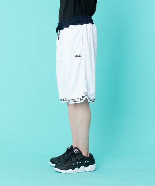 FILA(フィラ)の「【FILA/フィラ】ブランドロゴ メッシュ ハーフパンツ/ショートパンツ(その他パンツ・メンズ・ホワイト/ブラック/ネイビー・M/L/LL)」の5枚目の写真