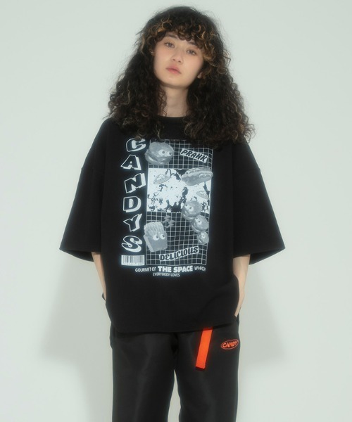 Candy Stripper（キャンディストリッパー）の「JUNK PLANET TEE（Tシャツ/カットソー・レディース・イエロー/ブラック/オフホワイト・2）」の3枚目の写真