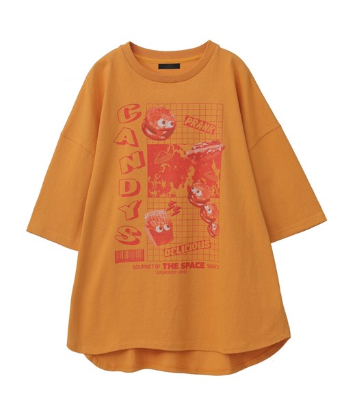 Candy Stripper（キャンディストリッパー）の「JUNK PLANET TEE（Tシャツ/カットソー・レディース・イエロー/ブラック/オフホワイト・2）」の7枚目の写真