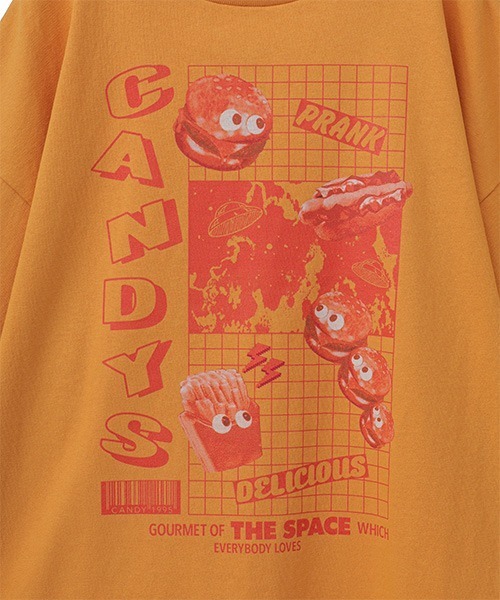 Candy Stripper（キャンディストリッパー）の「JUNK PLANET TEE（Tシャツ/カットソー・レディース・イエロー/ブラック/オフホワイト・2）」の6枚目の写真