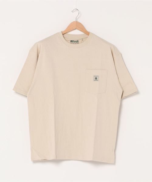 THE MORNING AFTER（ザ モーニング アフター）の「[ WOODS / ウッズ ] BIGポケットTシャツ（Tシャツ/カットソー・メンズ・ブラック/ブラウン/グリーン/パープル/ベージュ/イエロー/ホワイト・MEDIUM/LARGE/X-LARGE）」の4枚目の写真