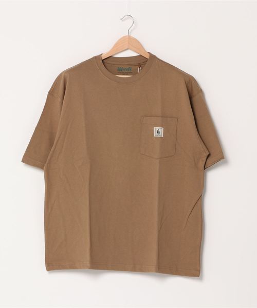 THE MORNING AFTER（ザ モーニング アフター）の「[ WOODS / ウッズ ] BIGポケットTシャツ（Tシャツ/カットソー・メンズ・ブラック/ブラウン/グリーン/パープル/ベージュ/イエロー/ホワイト・MEDIUM/LARGE/X-LARGE）」の3枚目の写真