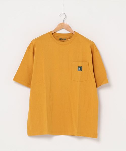 THE MORNING AFTER（ザ モーニング アフター）の「[ WOODS / ウッズ ] BIGポケットTシャツ（Tシャツ/カットソー・メンズ・ブラック/ブラウン/グリーン/パープル/ベージュ/イエロー/ホワイト・MEDIUM/LARGE/X-LARGE）」の7枚目の写真