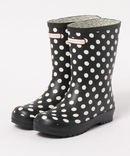 Catherine Cottage（キャサリンコテージ）の「総柄プリント レインブーツ（レインシューズ・キッズ・ライトブルー/ブラック/ブルー/ミント/ドット・23/24/22/20/19/21）」の5枚目の写真