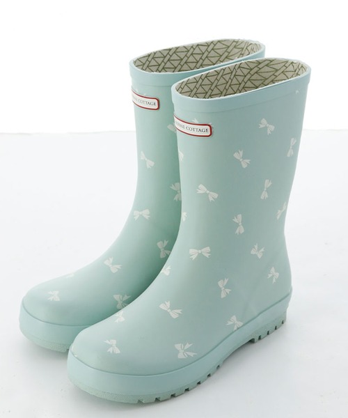 Catherine Cottage（キャサリンコテージ）の「総柄プリント レインブーツ（レインシューズ・キッズ・ライトブルー/ブラック/ブルー/ミント/ドット・23/24/22/20/19/21）」の2枚目の写真