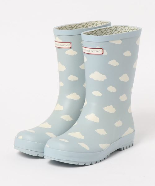 Catherine Cottage（キャサリンコテージ）の「総柄プリント レインブーツ（レインシューズ・キッズ・ライトブルー/ブラック/ブルー/ミント/ドット・23/24/22/20/19/21）」の3枚目の写真