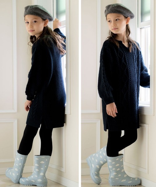 Catherine Cottage（キャサリンコテージ）の「総柄プリント レインブーツ（レインシューズ・キッズ・ライトブルー/ブラック/ブルー/ミント/ドット・23/24/22/20/19/21）」の6枚目の写真