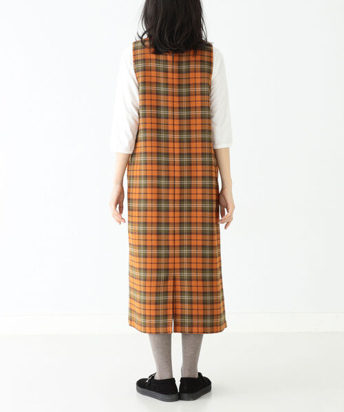 ビームスボーイ★★ノースリーブチェックワンピース　レッド BEAMS BOY》赤チェックが着たくなる季節が来ましたね