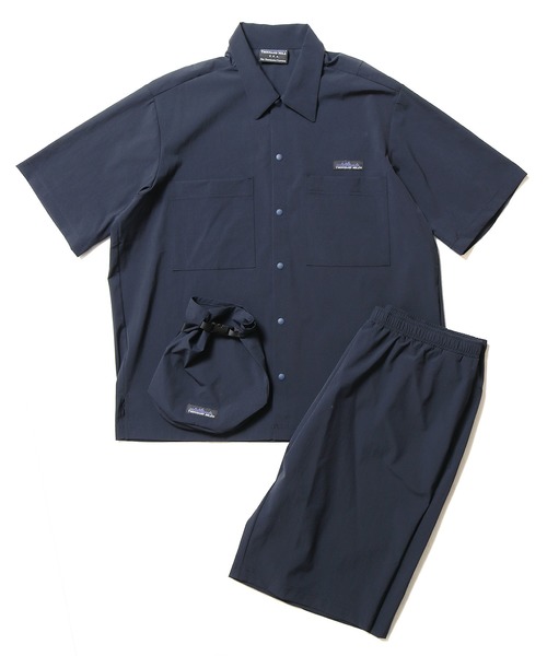 THOUSAND MILE（サウザンドマイル）の「【THOUSAND MILE】MEN'S SUMMER VACATION HOME WEAR LEISURE SET UP【サウザンド マイル】メンズ サマー ヴァケーション ホーム ウェア レジャー セット アップ（シャツ/ブラウス・メンズ・ネイビー/オリーブ/ブラック・M/L）」の3枚目の写真