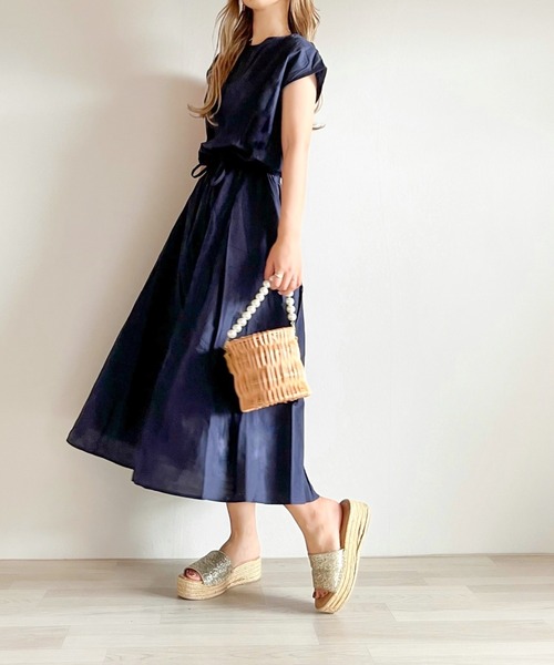 Amulet（アミュレット）の「最安値挑戦!ゆったりシルエットロングワンピース（ワンピース・レディース・キャメル/アイボリー/カーキ/ブラック/ネイビー/グレー/ブラウン・FREE）」の6枚目の写真