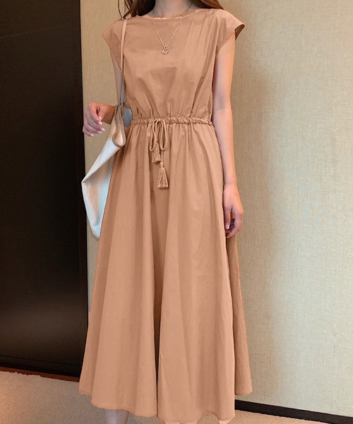 Amulet（アミュレット）の「最安値挑戦!ゆったりシルエットロングワンピース（ワンピース・レディース・キャメル/アイボリー/カーキ/ブラック/ネイビー/グレー/ブラウン・FREE）」の4枚目の写真