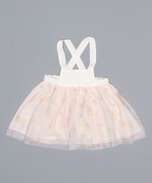 [ベビー]スミレ/フラワーラパン/ベリーチェリープリント エプロンドレス