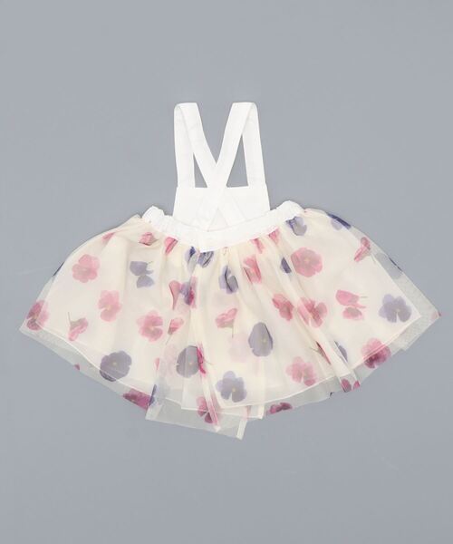 HAKKA BABY（ハッカベビー）の「[ベビー]スミレ/フラワーラパン/ベリーチェリープリント エプロンドレス（ワンピース・キッズ・ピンク/レッド/ベージュ・80ｃｍ）」の4枚目の写真