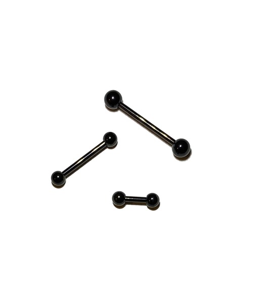 MORPH(モルフ)の「MORPH モルフ バーベルボディーピアス 14ゲージ 6mm~18mm(ピアス(片耳用)・メンズ・ブラック・6/8/10/12/14/16/18)」の1枚目の写真