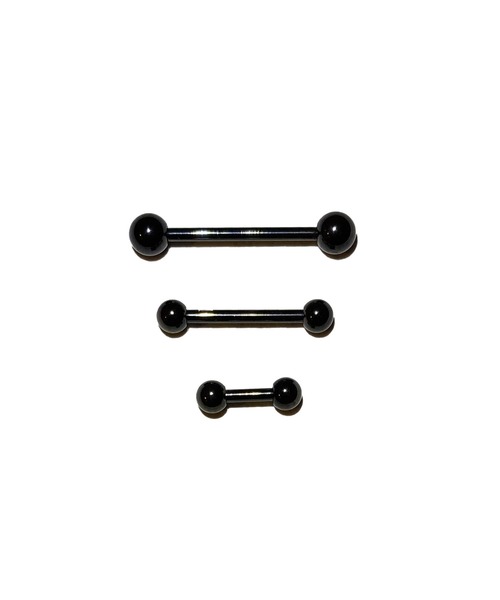 MORPH(モルフ)の「MORPH モルフ バーベルボディーピアス 14ゲージ 6mm~18mm(ピアス(片耳用)・メンズ・ブラック・6/8/10/12/14/16/18)」の2枚目の写真