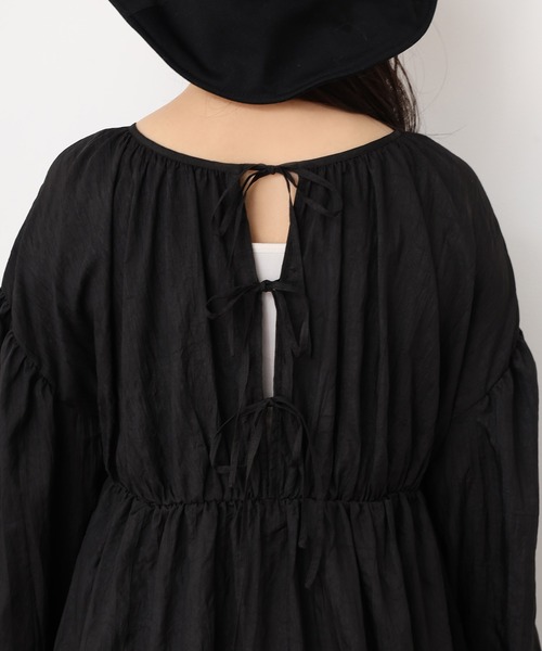 one after another NICE CLAUP（ワンアフターアナザーナイスクラップ）の「前後２Wayティアードチュニックワンピース（チュニック・レディース・アイボリー/ブラック/ブラウン・FREE）」の15枚目の写真