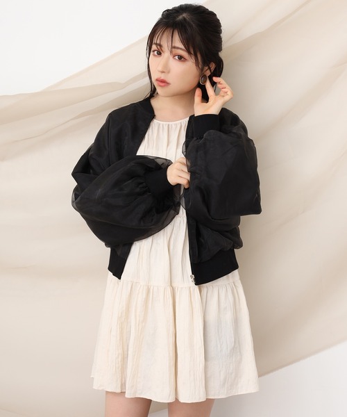 one after another NICE CLAUP（ワンアフターアナザーナイスクラップ）の「前後２Wayティアードチュニックワンピース（チュニック・レディース・アイボリー/ブラック/ブラウン・FREE）」の12枚目の写真