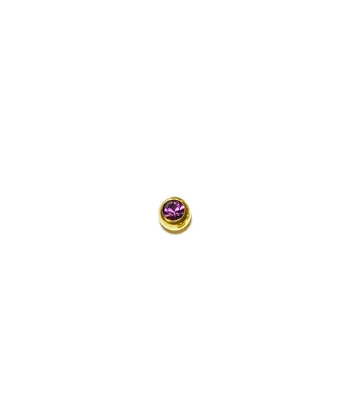 MORPH(モルフ)の「MORPH モルフ スワロフスキーボディピアスキャッチ 14ゲージ 5mm GOLD(ピアス(片耳用)・メンズ・クリア/バイオレット/スカイブルー/ライトピンク/ラベンダー/レッド/ブルー/レインボー/エメラルド/ライトグリーン/ブラック/ローズ・5)」の7枚目の写真