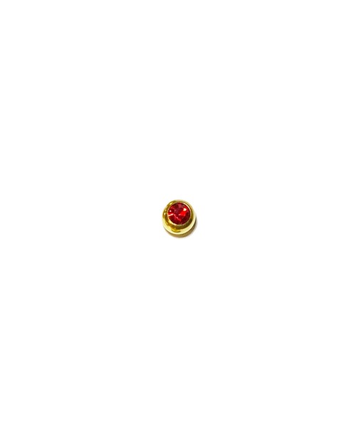 MORPH(モルフ)の「MORPH モルフ スワロフスキーボディピアスキャッチ 14ゲージ 5mm GOLD(ピアス(片耳用)・メンズ・クリア/バイオレット/スカイブルー/ライトピンク/ラベンダー/レッド/ブルー/レインボー/エメラルド/ライトグリーン/ブラック/ローズ・5)」の9枚目の写真