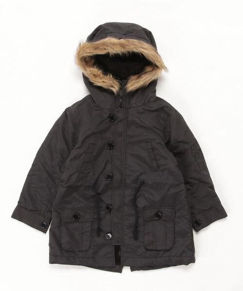 THE CASUAL(カジュアル)の「ポリピーチ 総裏シャギー モッズコート キッズ(モッズコート・キッズ・ベージュ/モカ/カーキ/ブラック・150cm/140cm/120cm/130cm/160cm/110cm)」の20枚目の写真