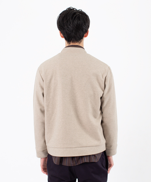 ABAHOUSE（アバハウス）の「ストレッチ メルトン Wzip ブルゾン（ブルゾン・メンズ・グレイッシュベージュ/チャコールグレー/オレンジ/グリーン・48/46/44）」の8枚目の写真