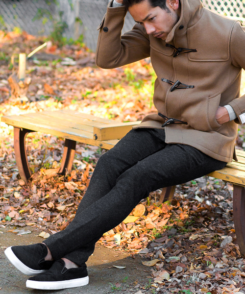 BEAUTY&YOUTH UNITED ARROWS（ビューティーアンドユースユナイテッドアローズ）の「【WEB限定】by ∴ ホームスパン ノープリーツ スキニー パンツ◆（スラックス・メンズ・グレー/ダークグレー/ネイビー・SMALL/X-LARGE/MEDIUM/LARGE）」の3枚目の写真