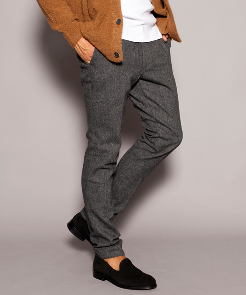 BEAUTY&YOUTH UNITED ARROWS（ビューティーアンドユースユナイテッドアローズ）の「【WEB限定】by ∴ ホームスパン ノープリーツ スキニー パンツ◆（スラックス・メンズ・グレー/ダークグレー/ネイビー・SMALL/X-LARGE/MEDIUM/LARGE）」の9枚目の写真