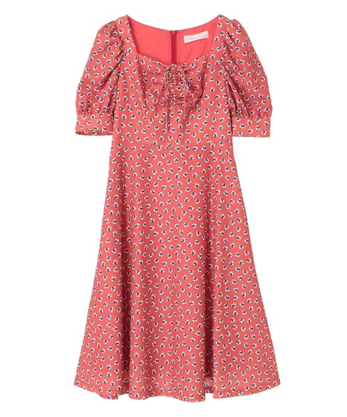 パーティにも【HOBBS】ピンク×レッド♪花柄ミディ丈ワンピース 31 Sons de mode(トランテアン ソン ドゥ モード)の「ハート柄