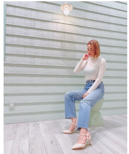 R&E(アールアンドイー)の「【R&E】クロスストラップスティックヒールパンプス(パンプス・レディース・アイボリー/ブラック系その他/ベージュ系その他/ブラック系その他2/ベージュ系その他2/ピンクベージュ/ネイビー/ブラック・22.5cm/23.5cm/24.5cm/23.0cm/24.0cm/22.0cm)」の20枚目の写真