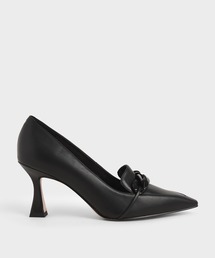 チェーンエンベリッシュド ローファーパンプス / Chain-Embellished Loafer Pumps