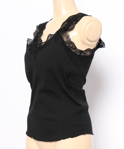 Chico（チコ）の「【SALON by Chico限定】レピュールテレコレースタンク（タンクトップ・レディース・アイボリー/ブラック/ライトグレー/ミント/ピンク・FREE）」の22枚目の写真