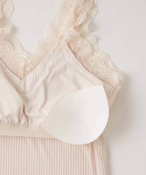 Chico（チコ）の「【SALON by Chico限定】レピュールテレコレースタンク（タンクトップ・レディース・アイボリー/ブラック/ライトグレー/ミント/ピンク・FREE）」の15枚目の写真